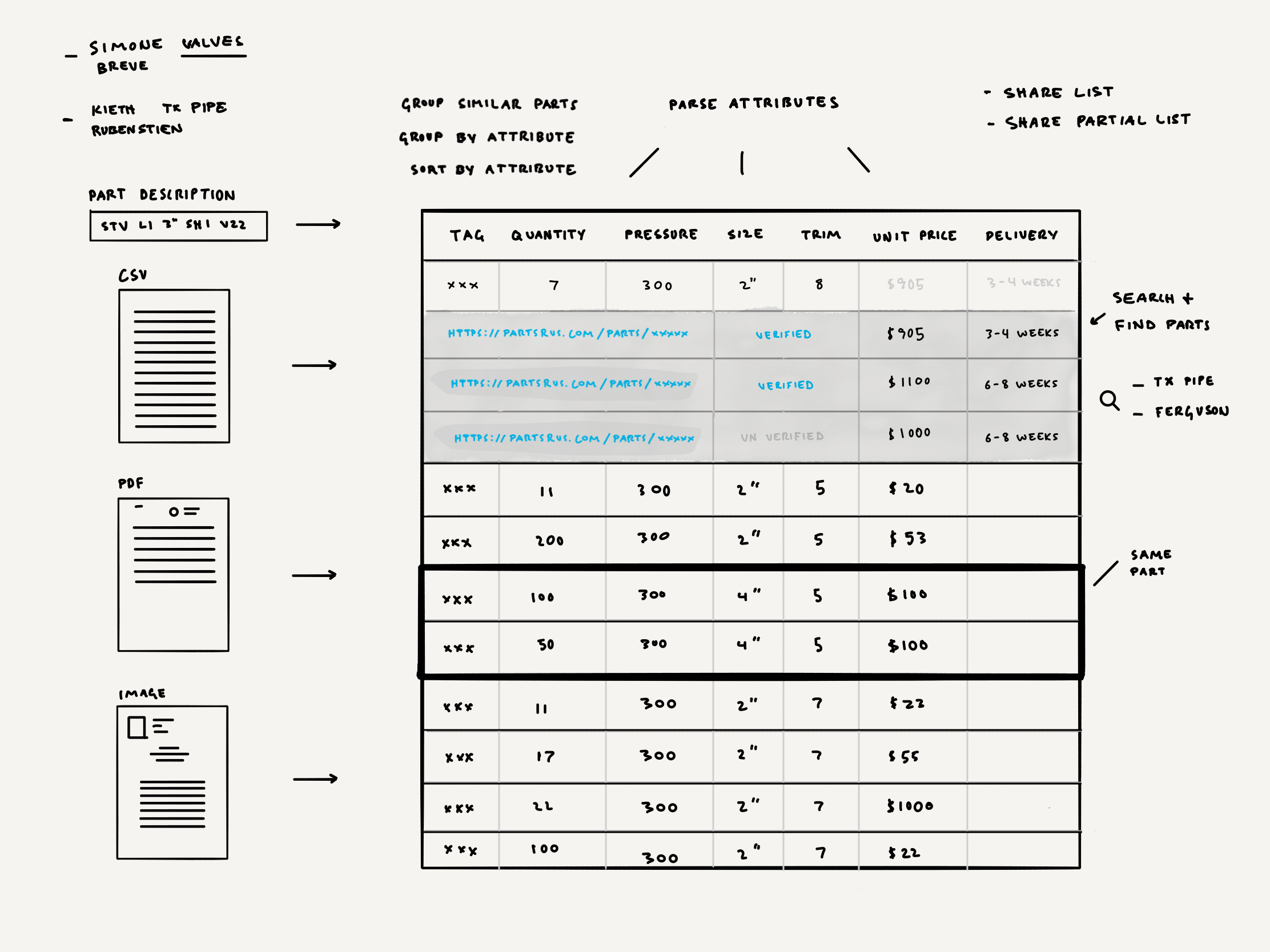 UI Design Sketches
